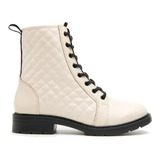 Botin Abullonado Casual Flexi Mujer Cierre Crema - 119101