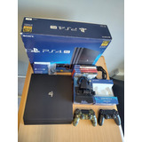 Ps4 Pro Casi Sin Uso Caja Acccargador Joysticks Juegos