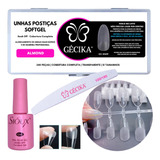 Kit Unha Postica Softgel D&z Cola Unhas Posticas Soft Gecika