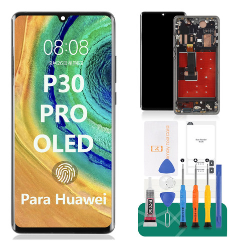 Para Huawei P30 Pro Vog-l29 Pantalla Táctil Lcd Oled C/marco