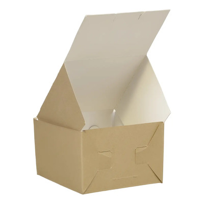 100 Cajas De 13x13x9 Para Comida Armable Hamburguesas Papas Color Blanco | Meses sin interés