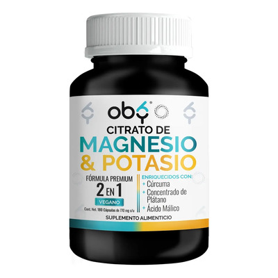 Citrato Magnesio Y Citrato Potasio | Curcuma, Extracto Platano, Acido Malico | Fórmula Premium Complex Alta Absorcion | Suplemento Alimenticio Citrate Magnesium | Vitaminas Mujer Hombre | 180 Capsulas | MercadoLibre