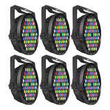 6x Refletor Par64 Canhão Parled Rgbwa 60 Leds 5w Jdb-6053 110/220v