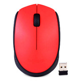 Mouse Inalambrico 1600 Dpi M170 Rojo