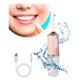 Irrigador Bucal Dental Portatil Recargable Limpiador Chorro Color Rosa Ky06