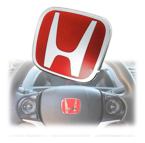 H Volante Honda Civic Accord Crv Fit Emblema Type A 54x44 Foto 6