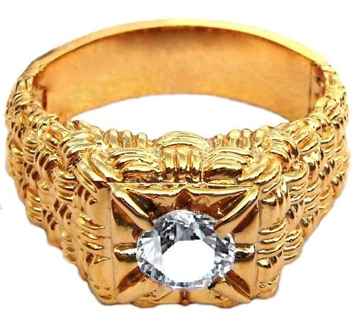 Anillo Caballero 13grs Auténtico Oro Macizo De 14k Mod Hs-09