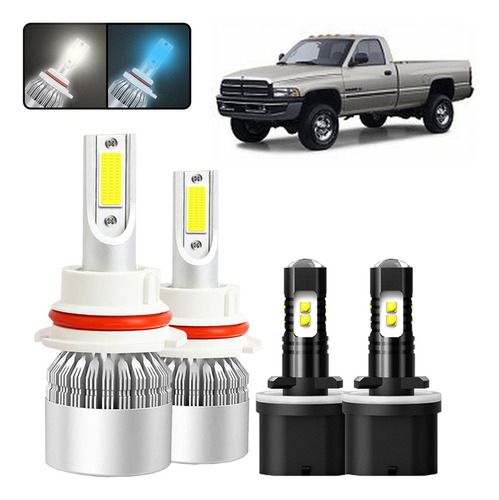 Kit De Focos Led 9007 880 Para Dodge Ram 1500 Pickup 1998