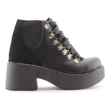 Bota Dama Mujer Acordonada Plataforma Comoda Africa Cshoes