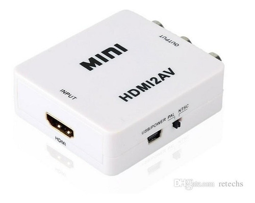 Mini Adaptador Convertidor Hdmi A Rca (av) Audio Video 