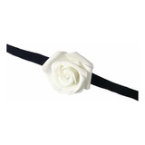 Choker Flor Rosa Crudo Moda Mujer Accesorio Collar