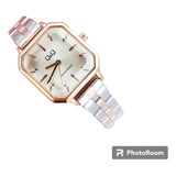 Reloj Femenino Original Con Cristal En Mineral Marca Q&q