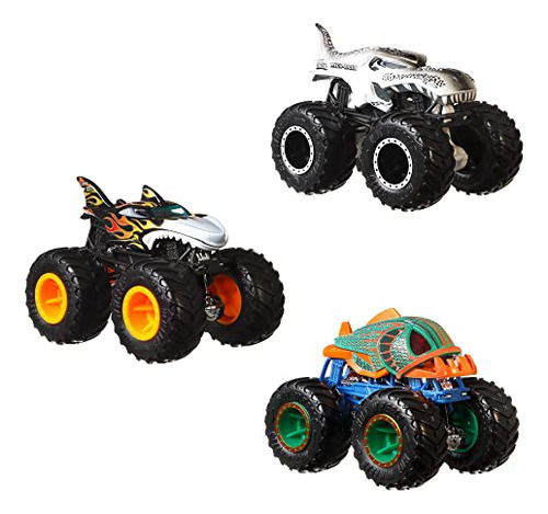 Juguete Hot Wheels Monster Trucks Creature, 3 Unidades, Esca