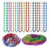 60 Collares Mardi Gras Bolitas Carnaval Fiesta Boda Colores