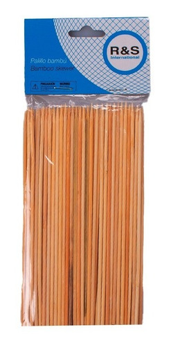 100 Piezas Palillo De Bambú (20 Cm X 3 Mm),