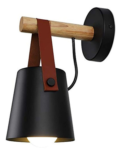 Iyoee - Lámpara De Pared Para Dormitorio Industrial (madera