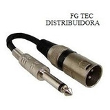 Kit 2 Cabo 20 Cm Adaptador Xlr Macho X P10 Mono