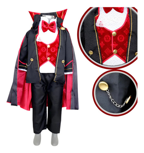 Disfraz De Vampiro Drácula Lujo Para Niño Halloween 2-4