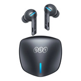 Auriculares Qcy G1, In-ear Gamer Wireless Color Negro, Con Luz Turquesa