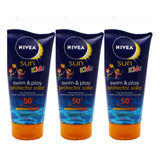 Nivea Protector Solar  Sun Kids Swim & Play Fps 50 150ml X3p
