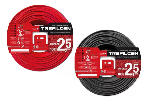 Pack 2 Cables Unipolar 2,5mm Normalizado Rojo Y Negro X 50m