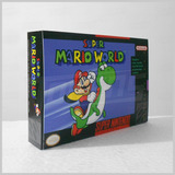 Super Mario World Snes - Caja, Soporte Etiquetas Y Manual