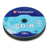 Disco Compacto Verbatim Cd-r Virgen 700mb 52x 80min 10 Pz