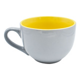 Taza Grande Para Cafe Y Te De Ceramica 820ml Bi-tono Jumbo