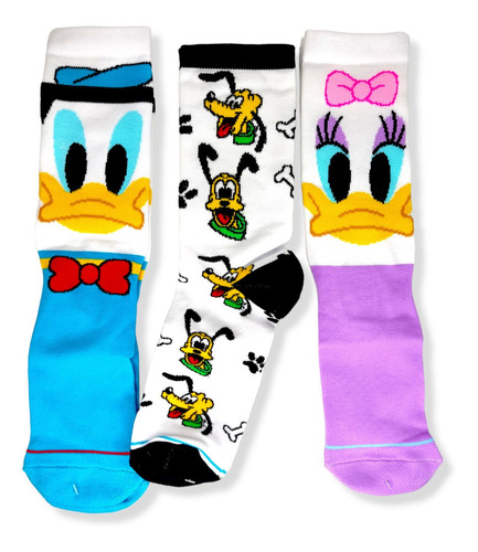 Calcetas Disney: Pato Donald, Pluto, Daisy