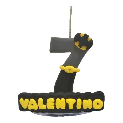 Vela Personalizada Batman Com Nome Topo Bolo Biscuit