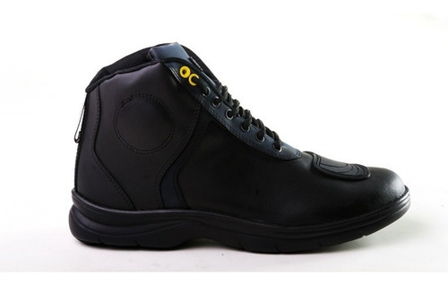 Botas Moto Solco City Black Cuero Protecciones Pista Calle