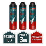 Desodorante Rexona 10x Antibacterial Pack De 3un Gran Oferta
