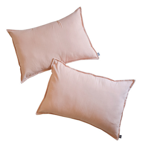 Set De Fundas Lisas P/ Almohadas De Cama Algodón Tusor 50x70