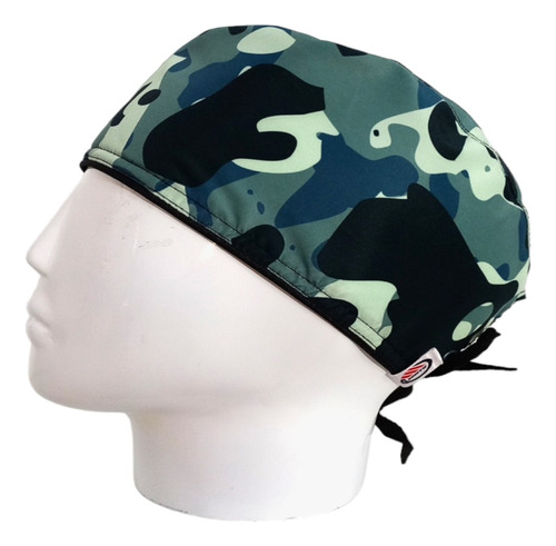 Gorro Quirúrgico Hombre + Lanyard Militar Verde Dark