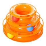 Juguete Interactivo Con Barra De Túnel Con Pelota Para Gatos Y Mascotas, Color Naranja