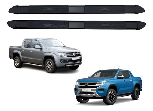 Estribos Volkswagen Amarok 2011 A 2023 Doble Cabina Negro 5 