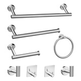 Set Accesorios Para Baño X 8 Piezas Acero Inoxidable