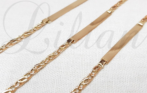 Pulseras Oro 18k Identificacion 18cm Nena Nene