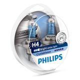 Kit 2 Lámparas H4 Philips Crystal Vision Ultra 12v 60/55w