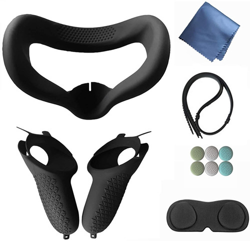 Kit Acessórios Capa Lente Controle Grips Para Oculus Quest 2