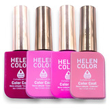 Esmaltes Em Gel Helen Color 4un Cores Rosa Camada Única