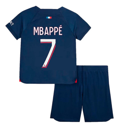 Jersey Mbappe #7 Infantil Local 8-9 Años Psg 2023/2024