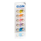 Bateria Elgin Lr54/ Ag10/lr1130 1.5v Alcalina C/10 Unidades