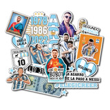  Stickers Calcos Argentina Campeon Messi X19 Resiste Al Agua