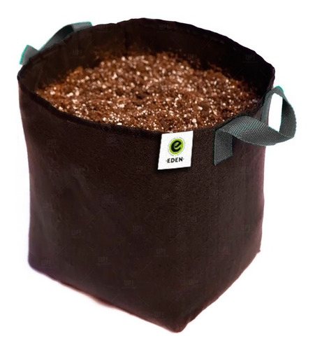 Maceta Tela Geotextil Eden 10 Litros Cultivo - Up! Growshop