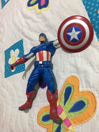 Marvel Capitán America Muñeco De Colección Sonidos En Españo