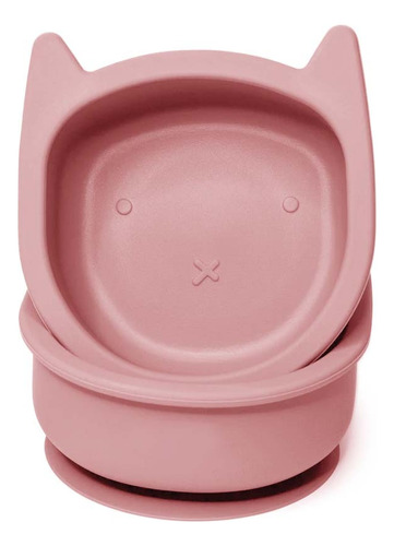 Bowl De Silicona Gatito Antideslizante Con Sopapa Bebe Plato