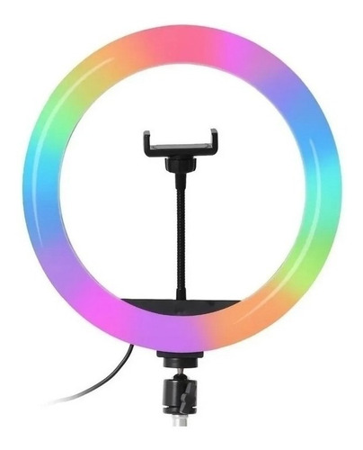 Anillo Aro Dob Luz Led Rgb 36 Cm Selfie Foto + Trípode 210cm