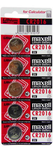 Pack 5 Pilas Cr 2016 Maxell Lithium 5 Unidades