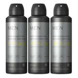 Combo Men: Desodorante Antitranspirante Aerossol 75g (3 Unid Fragrância Amadeirado